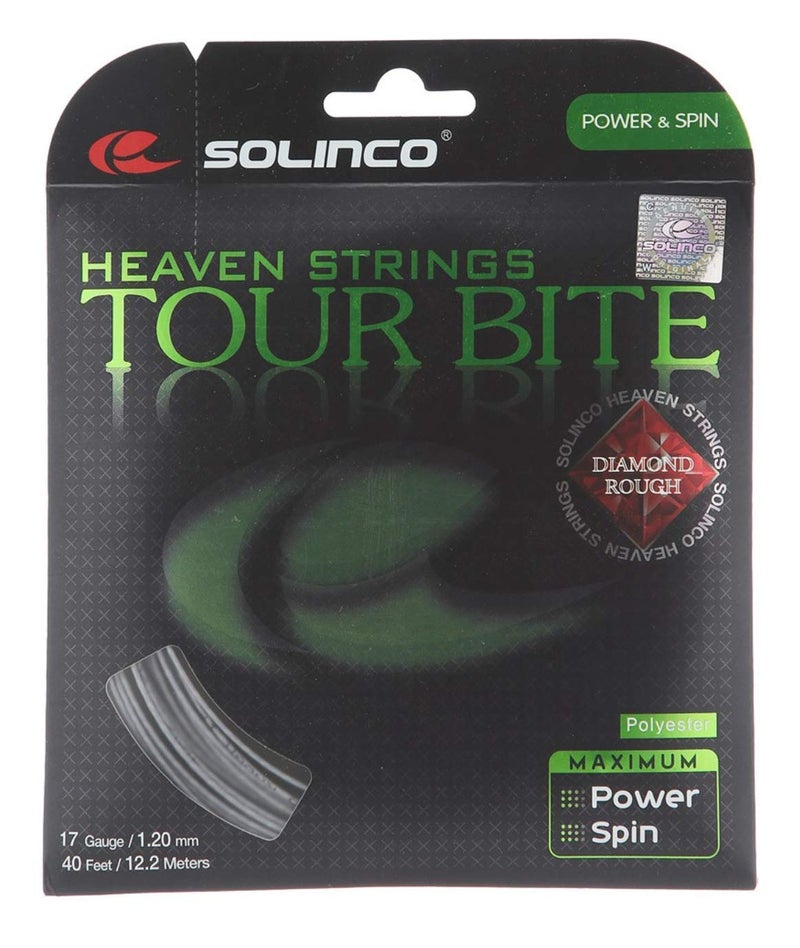 Solinco Tour Bite Diamond Rough Tennis String Set-17G-Silver